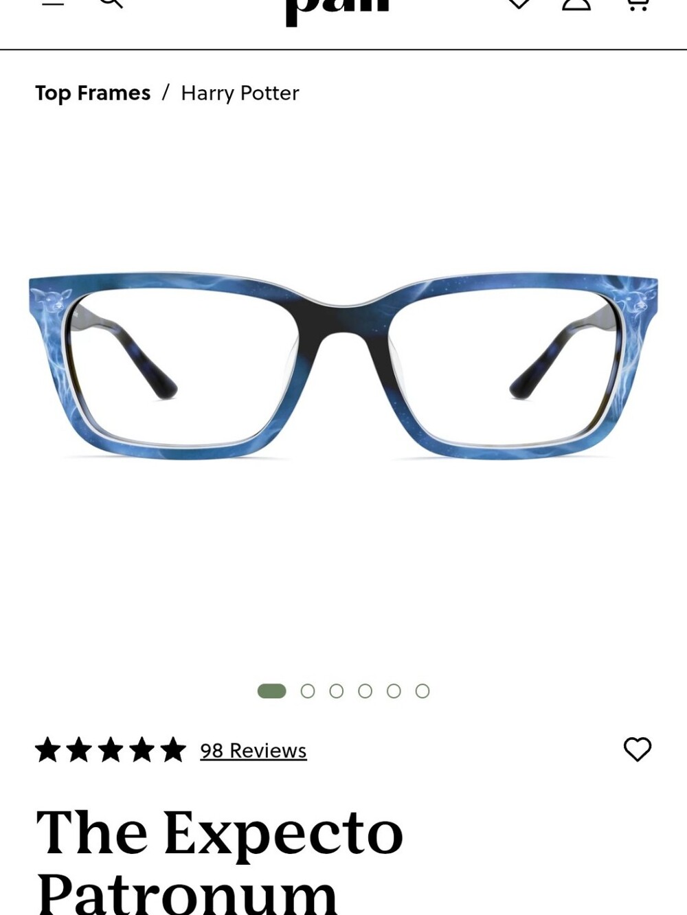 Warner Bros. Harry Potter Blue Rectangular Women's Glasses Cover- The Larkin